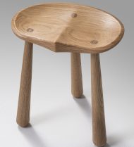 Taper Low Stool - White Oak