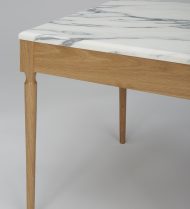 Small Side Table - White Oak / Brass