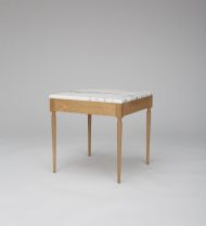 Small Side Table - White Oak / Brass