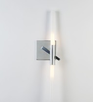 Sconce - 2 Lights (Polished nickel/Straight-cut glass)