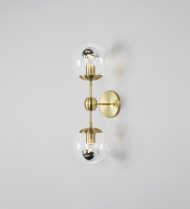 2 Sconce - Brass / Clear