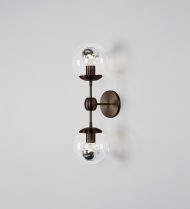 2 Sconce - Bronze / Clear