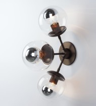 3 Sconce - Bronze / Clear